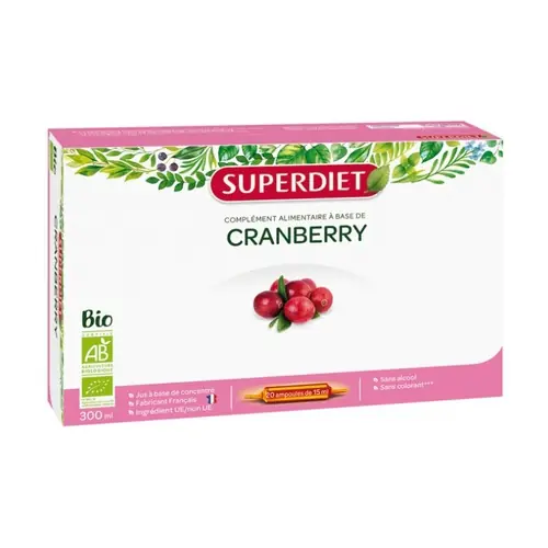 Best Price Cranberry + Bio 20 ampoules of 15ml Superdiet