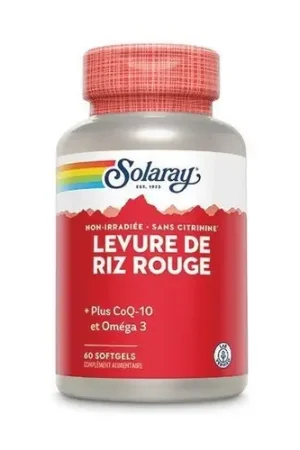 Weekend Sale Red yeast rice + Co Q10 + Omega 3 60 capsules (600mg) Solaray