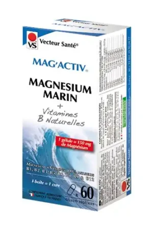 Today Only Mag‘activ magnesium marin 60 capsules Vecteur Sante