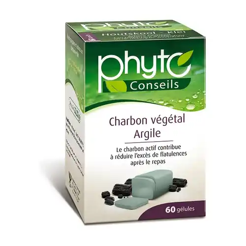 Vegetable charcoal, clay 60 capsules Yves Ponroy Brand New