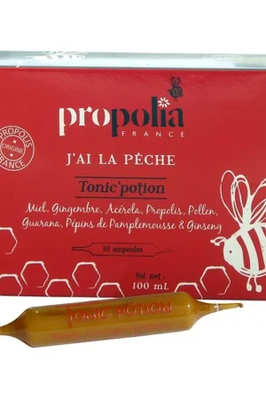 Tonic‘potion propolis, honey, ginger, acerola & pollen 10 ampoules of 10ml Propolia Authentic