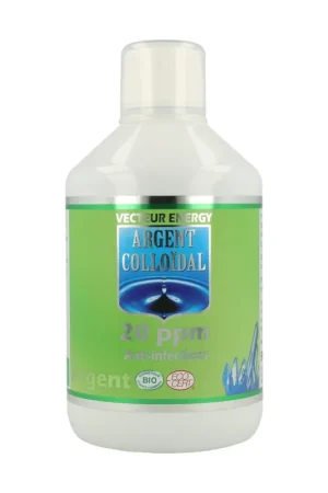 Free Returns 20 ppm BIO Colloidal Silver Solution 500 ml Vecteur Energy