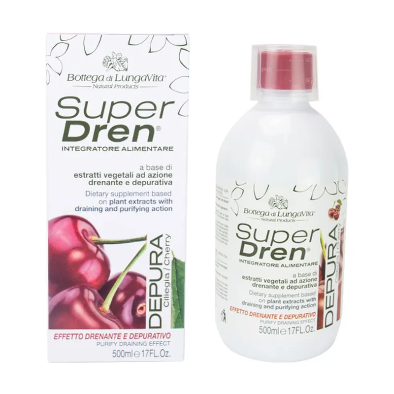 Detox Syrup with Cherries 500 ml Bottega di Lungavita Bargain