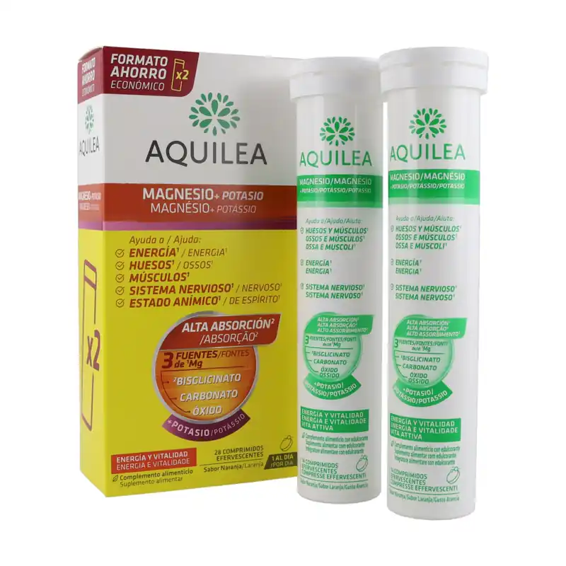 Aquilea Magnesium + Potassium 28 effervescent tablets Aquilea While Supplies Last