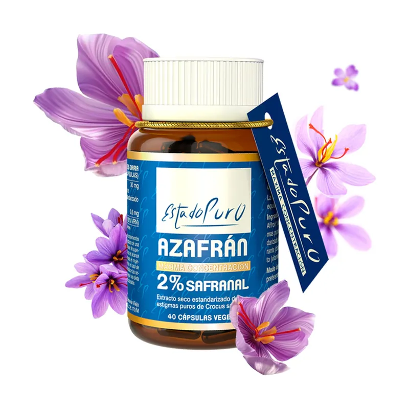 Buy Today Saffron 2% safranal 40 vegetable capsules of 450.7mg Estado Puro