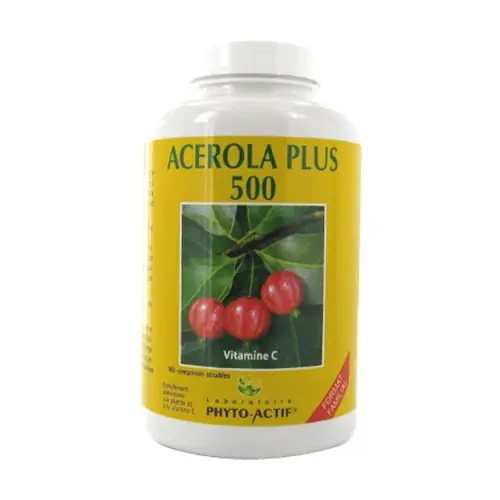 Acerola + 500 Family Pot 100 tablets Phyto actif Fan Favorite