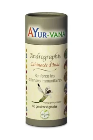 Affordable Andrographis 60 vegetable capsules Ayur-Vana