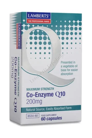 Coenzyme Q10 200 mg 60 capsules of 200mg Lamberts Premium