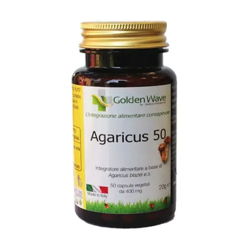 Agaricus 50 50 vegetable capsules of 400mg Golden Wave Certified