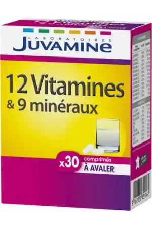 12 Vitamins + 9 Minerals 30 tablets Laboratoires Juvamine One Day Deal