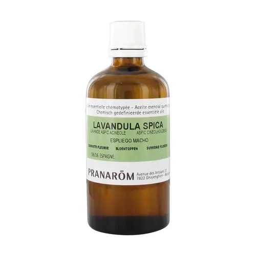 Chemotyped essential oil Lavender aspic - organic flowering top 100 ml of essential oil Pranarom Place Order