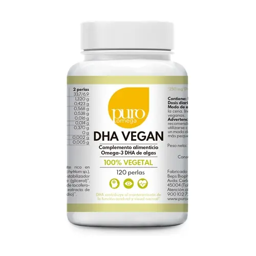 Flash Sale Natural DHA Vegan 120 softgels Puro Omega