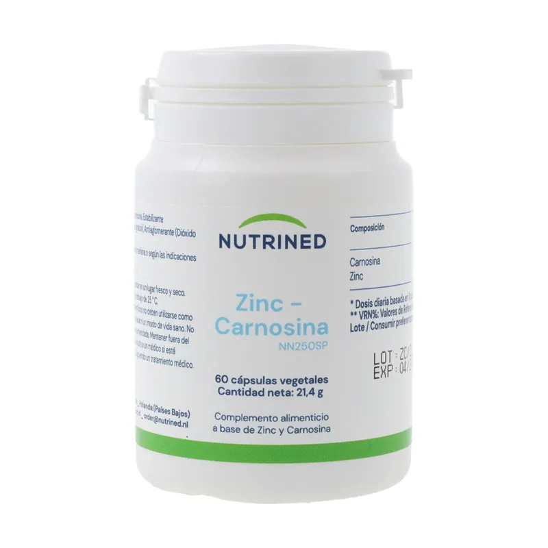 Trending Zinc-Carnosina 60 vegetable capsules Nutrined