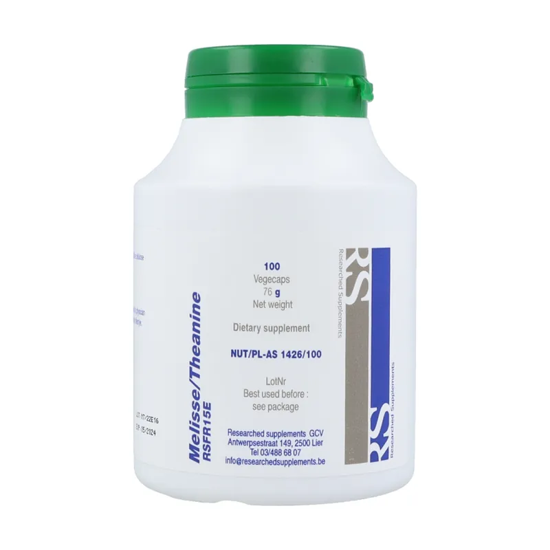 Fresh Stock Melissa / Theanine 100 capsules Nutrined