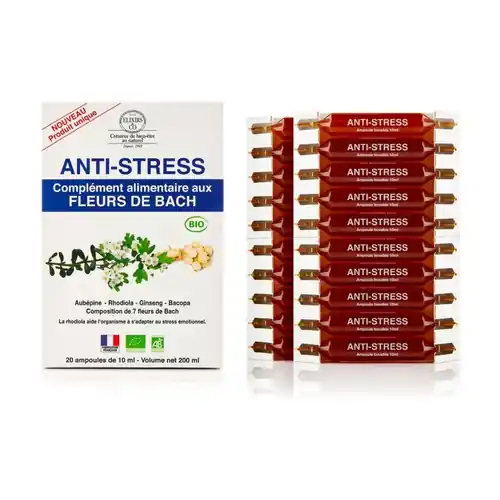 Buy Direct Food Supplements With Bach Flowers Anti-Stress 20 ampoules of 10ml Elixirs & Co