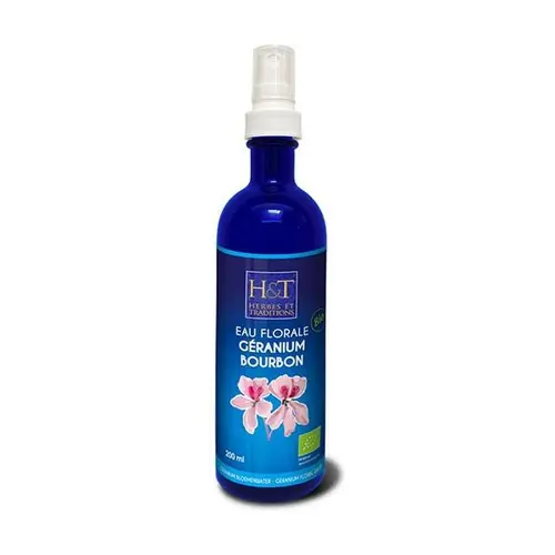 Geranium bourbon pelargonium graveolens 200 ml of floral water of 200ml Herbes & Traditions Seasonal Sale