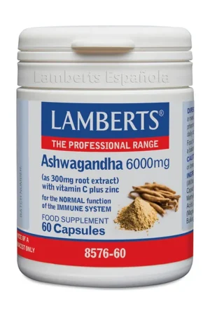 Authentic Ashwagandha 6000 mg 60 capsules Lamberts