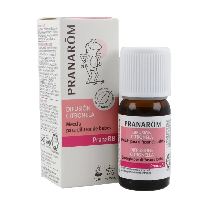 Citronella Diffusion Diffuser Mix Bio 10 ml of essential oil Pranarom High Quality