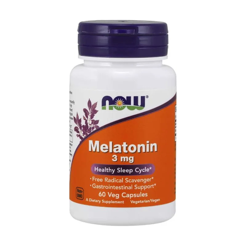 In Demand Melatonin 3mg 60 vegetable capsules NOW Foods