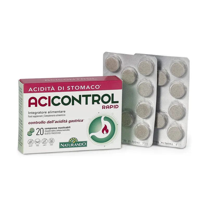 Acicontrol rapid acidity 20 chewable tablets Naturando Super Sale