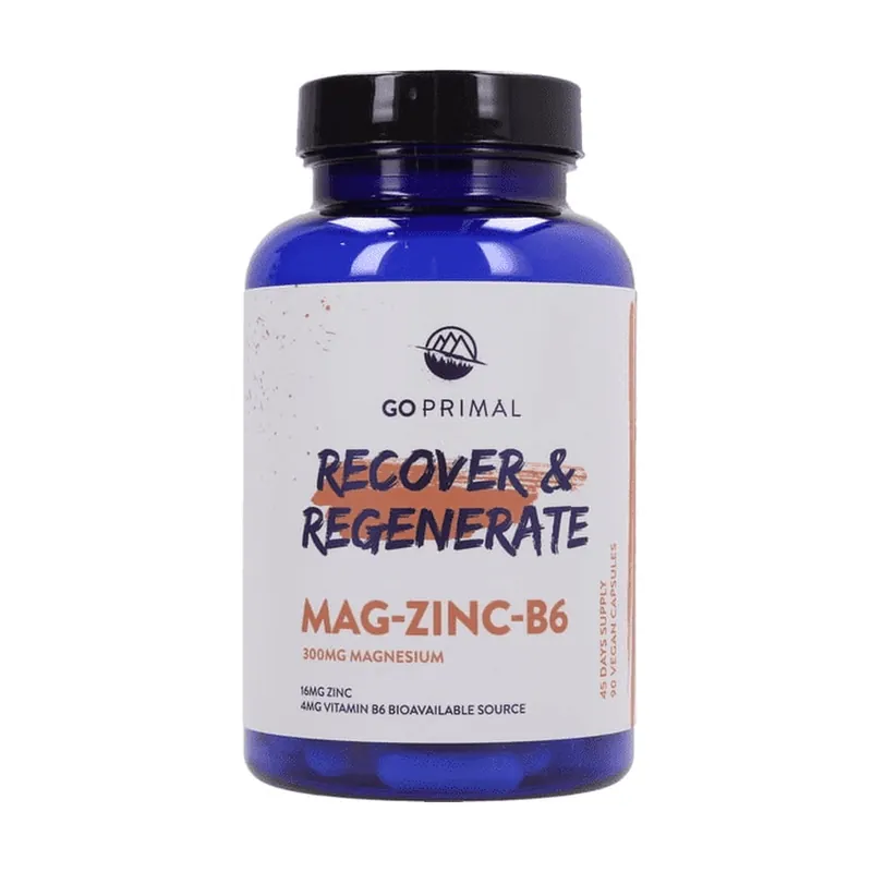 GoPrimal Magnesium -Zinc - B6 - Regenerate & Protect 90 capsules GoPrimal One Day Deal