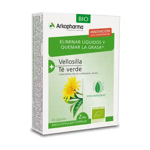 Today Only Arkocápsulas Complex Green Tea and Vellosilla - Fat Burners and Elimination 40 capsules Arkopharma