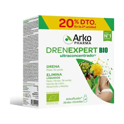 Next Day Delivery Arkofluido® Drenexpert Bio ultra-concentrated (2x280ml) 2 units of 280ml Arkopharma
