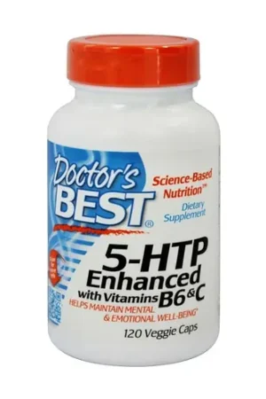 5-HTP Enhanced with Vitamin B6 and C 120 vegetable capsules Doctor‘s Best Top Rated