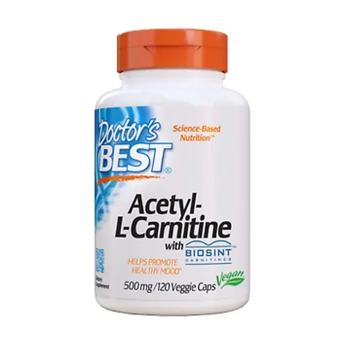 Acetyl L-Carnitine with Biosint Carnitines 500mg 120 vegetable capsules Doctor‘s Best Don't Miss Out