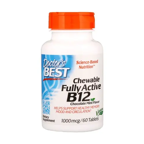 Chewable Fully Active B12, 1000mcg 60 tablets Doctor‘s Best Buy Direct