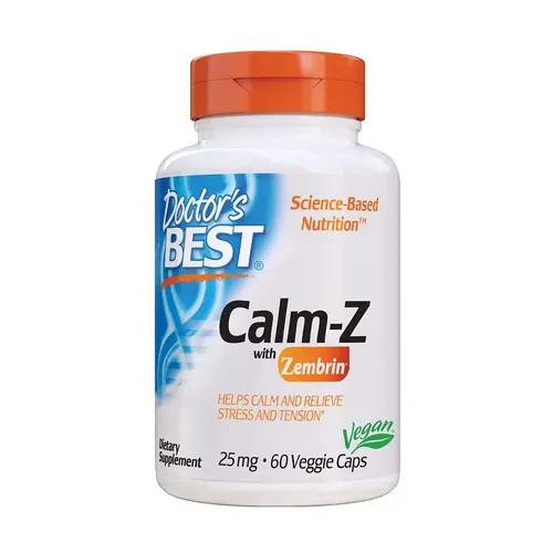 Calm with Zembrin, 25mg 60 vegetable capsules Doctor‘s Best Genuine