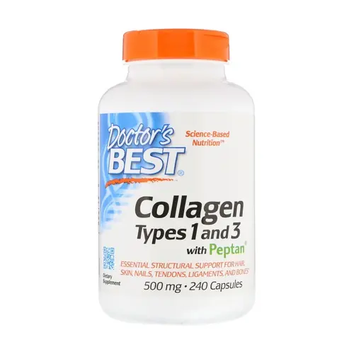 Collagen Types 1 and 3 with Vitamin C, 500mg 240 capsules Doctor‘s Best Big Sale