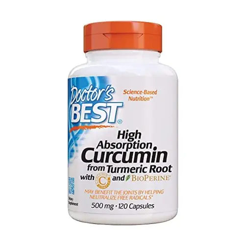Fast Shipping High Absorption Curcumin From Turmeric Root with C3 Complex & BioPerine, 500mg 120 capsules Doctor‘s Best