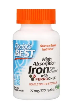 Affordable High Absorption Iron, 27mg 120 tablets Doctor‘s Best