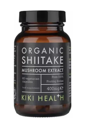 While Supplies Last Shiitake Extract Organic 400mg 60 vegetable capsules KIKI Health