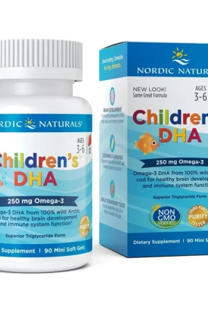 Children‘s DHA, 250mg Strawberry 90 softgels Nordic Naturals Best Price