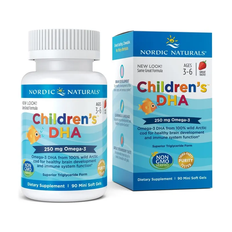 Children‘s DHA, 250mg Strawberry 90 softgels Nordic Naturals Best Price