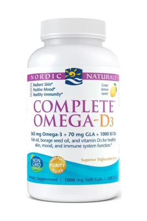 Buy Direct Complete Omega-D3, 565mg Lemon 120 softgels Nordic Naturals