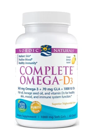 Markdown Complete Omega-D3, 565mg Lemon 60 softgels Nordic Naturals