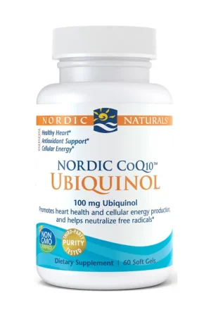 Low Price Nordic CoQ10 Ubiquinol, 100mg 60 softgels Nordic Naturals