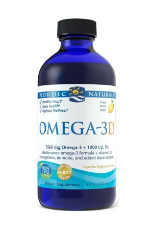 Same Day Shipping Omega-3D, 1560mg Lemon 237 ml Nordic Naturals