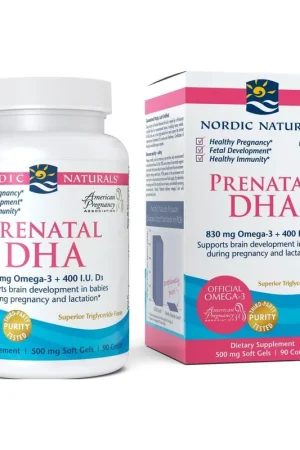 Prenatal DHA, 830mg Strawberry 90 softgels Nordic Naturals Free Returns