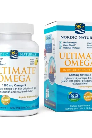 Mega Sale Ultimate Omega, 1280mg Lemon 60 softgels Nordic Naturals