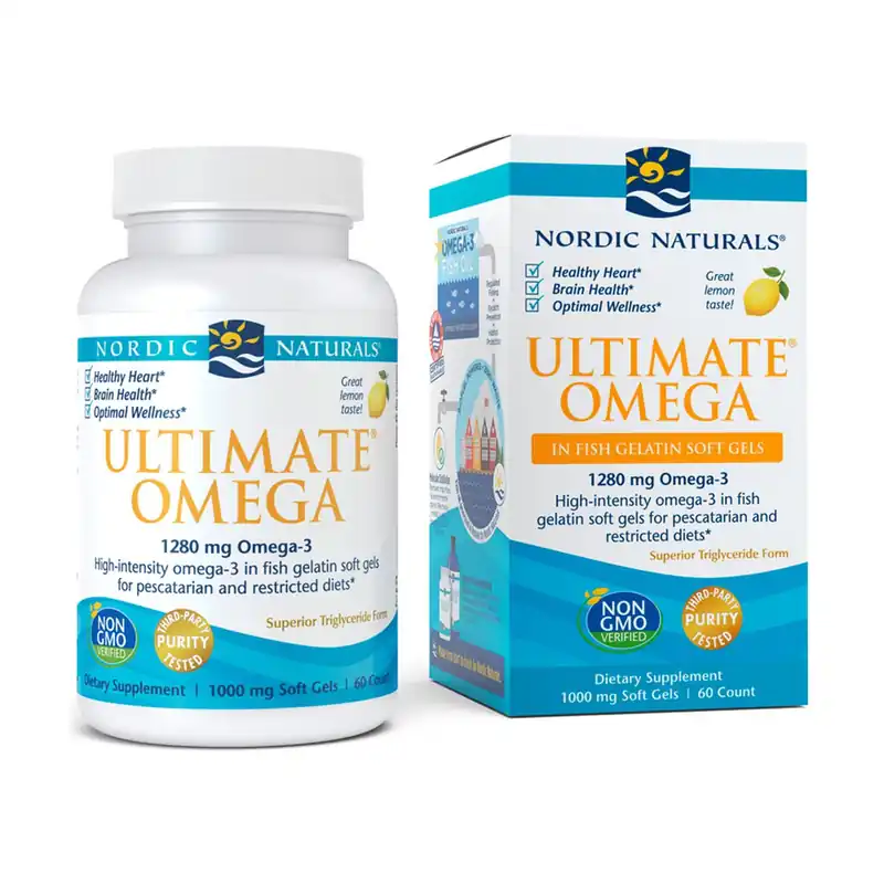 Mega Sale Ultimate Omega, 1280mg Lemon 60 softgels Nordic Naturals