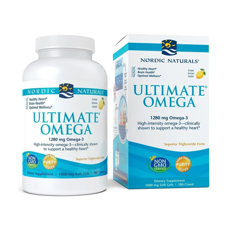 Ultimate Omega, 1280mg Lemon Flavor 180 softgels Nordic Naturals Price Cut
