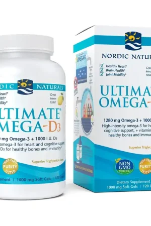 Ultimate Omega-D3, 1280mg Lemon 120 softgels Nordic Naturals Big Sale