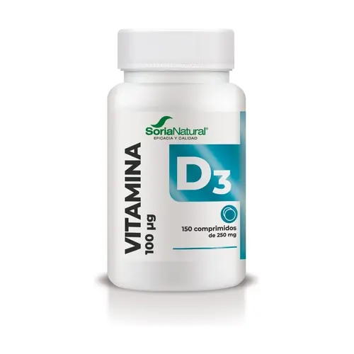 Vitamin D3 sustained release 150 tablets of 250mg Soria Natural While Supplies Last