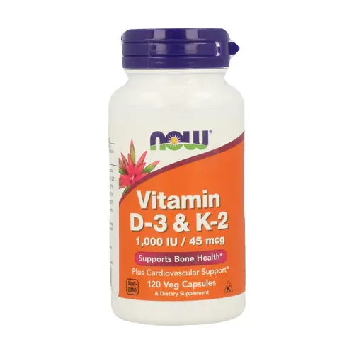 Vitamin D-3 & K-2 from Now vegetable capsules Grab Now