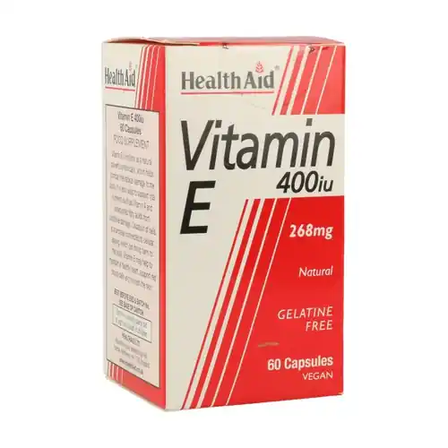 Vitamin E 400Ui Natural 60 vegetable capsules of 268mg Health Aid Best Price