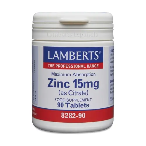 Zinc as Citrate 90 tablets of 15mg Lamberts Hot Deal